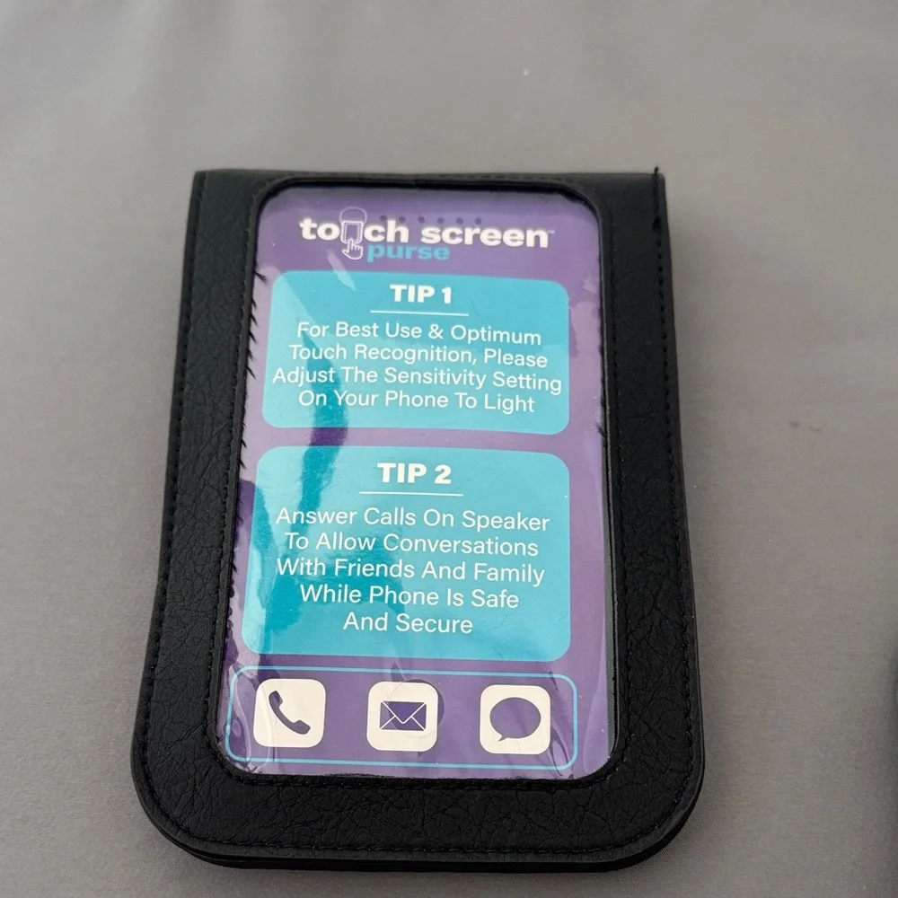 Touch Screen‎ Purse Black Phone Holder crossbody
